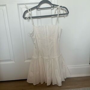 LELE WHITE BUSTIER DRESS